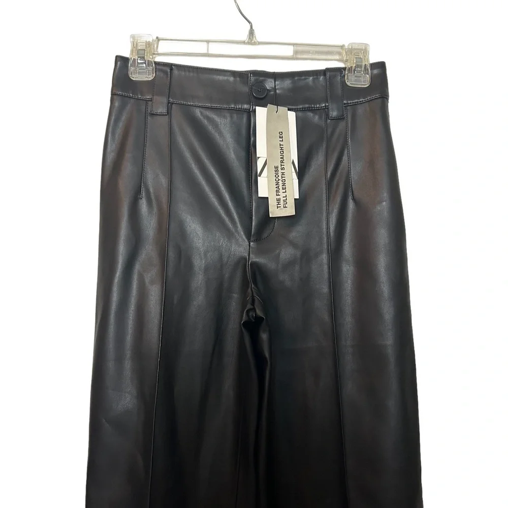 Zara Francine’s Black Full Length Faux Leather High Rise Bloggers Favorite Pants